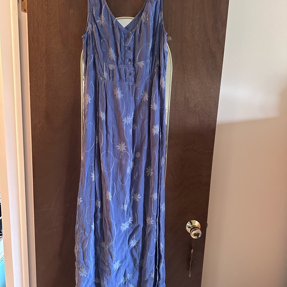 Johnny Was Blue Floral Maxi Dress